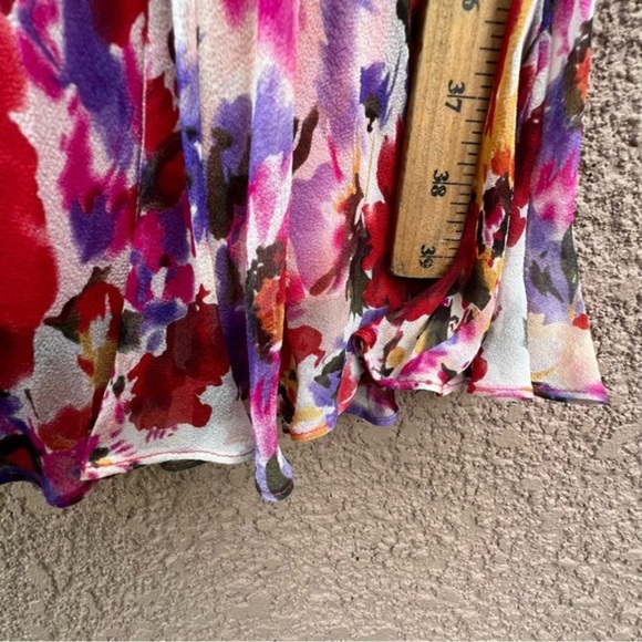 Lauren Ralph Lauren Womens Silk Spring‎ Dress Lined Floral Red Size 6 - Picture 10 of 10